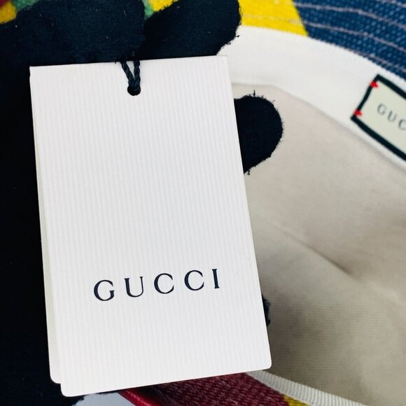 NWT Gucci stripe fedora hat in yellow size L(59cm) - Picture 8 of 13